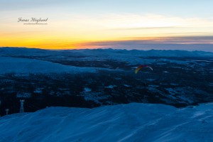 Sunset Paragliding from Åreskutan